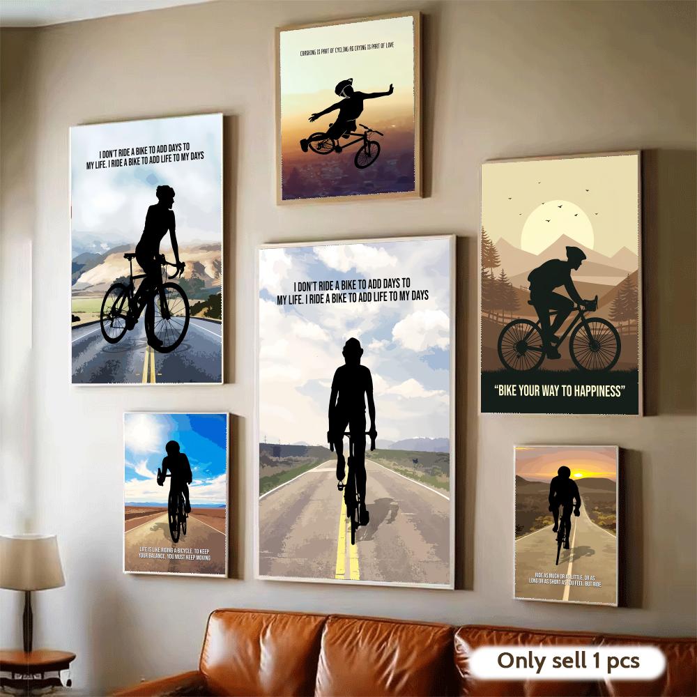 사이클링 동기 부여 명언 아트 포스터, 현대적인 자가  - Cycling Quote 리뷰 및 가격