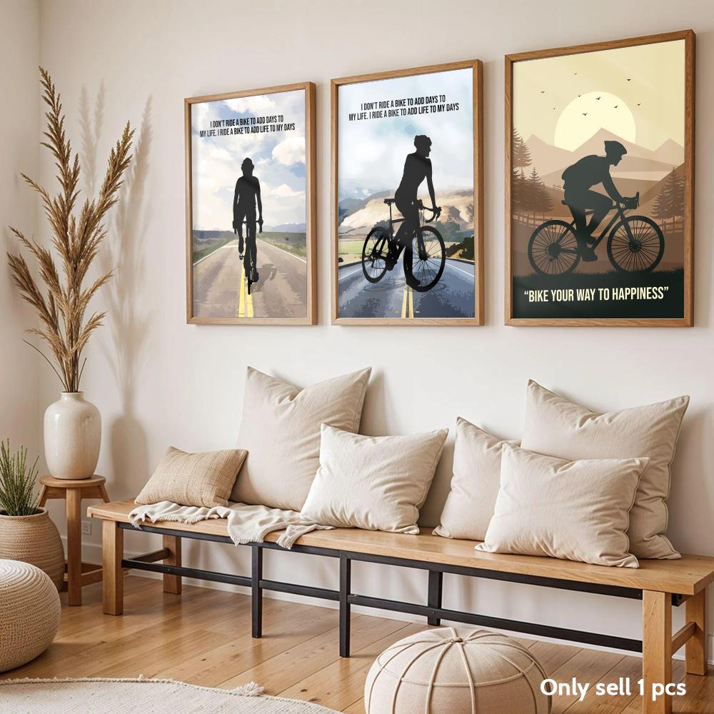 사이클링 동기 부여 명언 아트 포스터, 현대적인 자가  - Cycling Quote 리뷰 및 가격