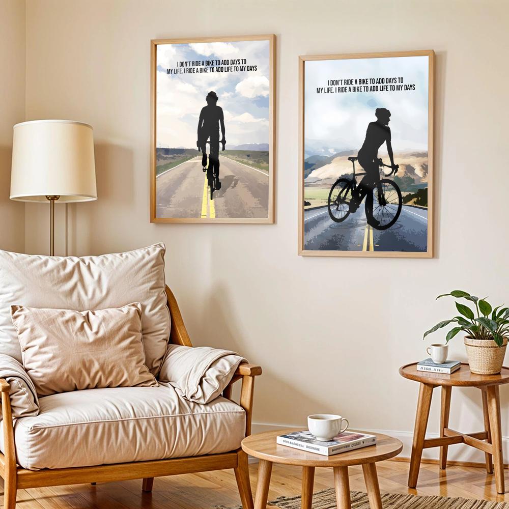 사이클링 동기 부여 명언 아트 포스터, 현대적인 자가  - Cycling Quote 리뷰 및 가격